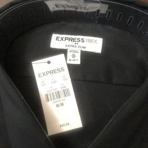 NWT Men's Express Black Dress Shirt